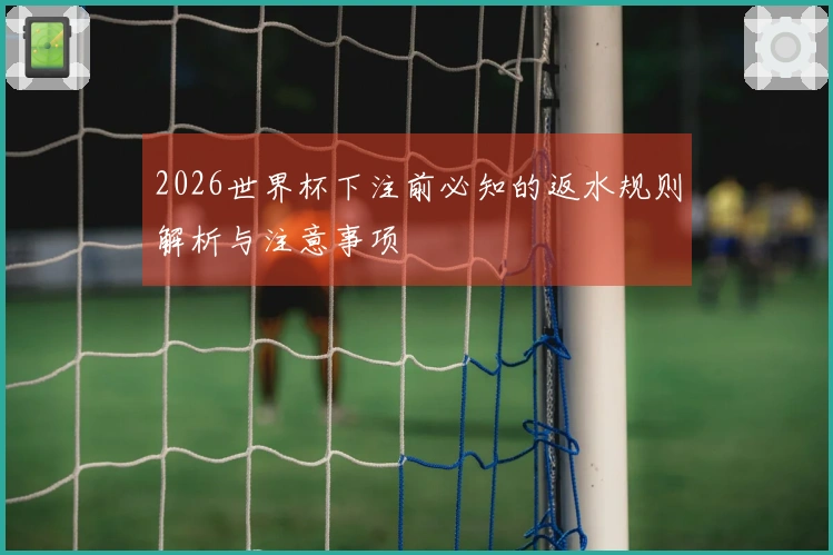 2026世界杯下注前必知的返水规则解析与注意事项